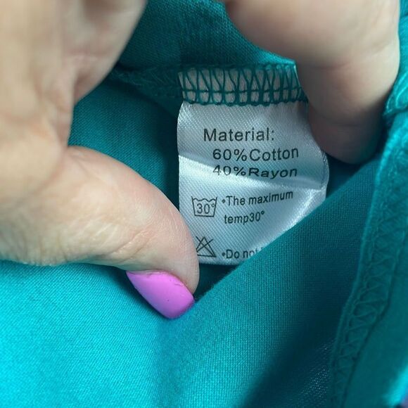 Jinkesi Women's Set of 2 Knot Front Cropped Green & Purple T-shirt Size L - Picture 6 of 9